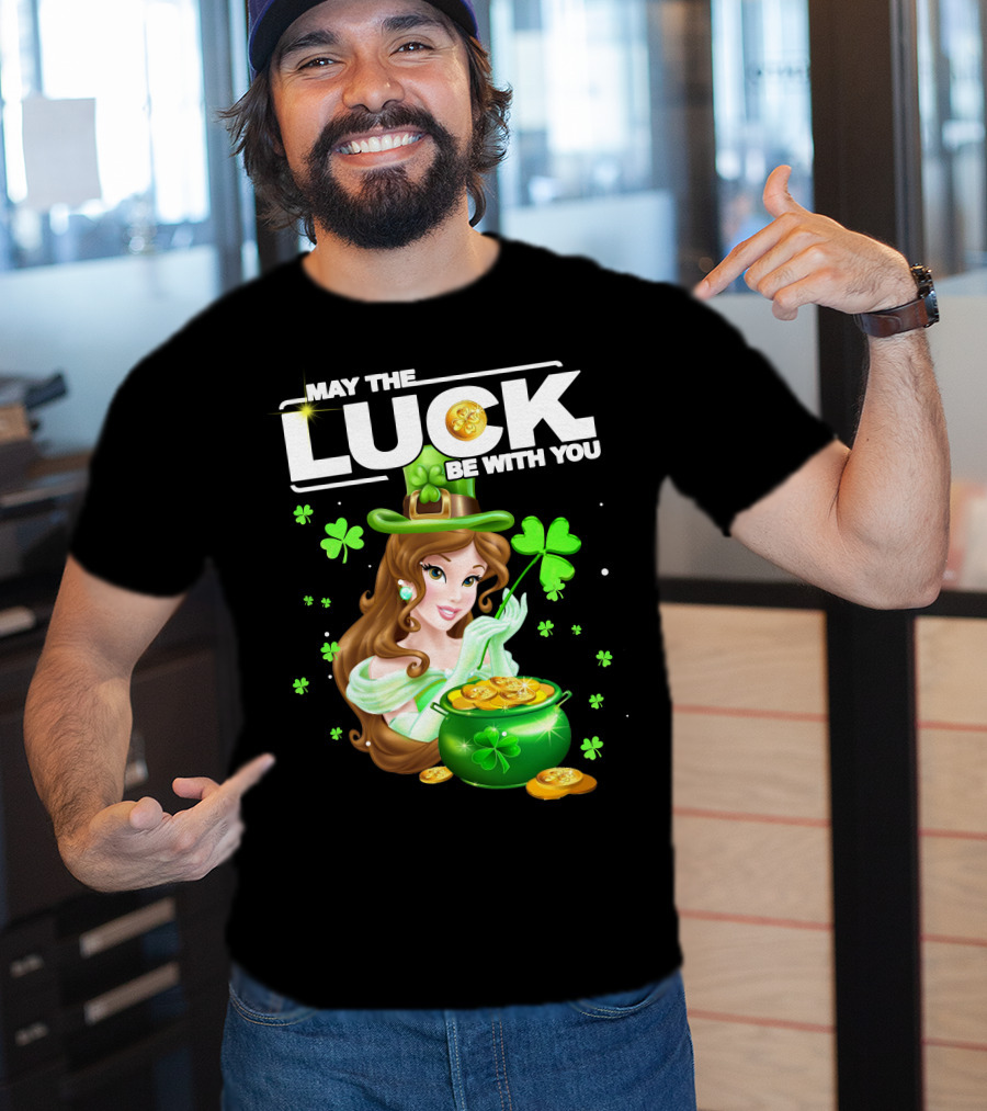May The Luck Be With You St. Patrick's Day Princess With Pot Of Gold T-Shirt