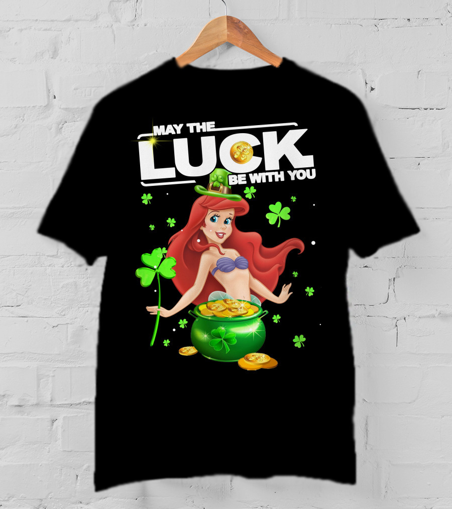 May The Luck Be With You Ariel Coins Clover T-Shirt