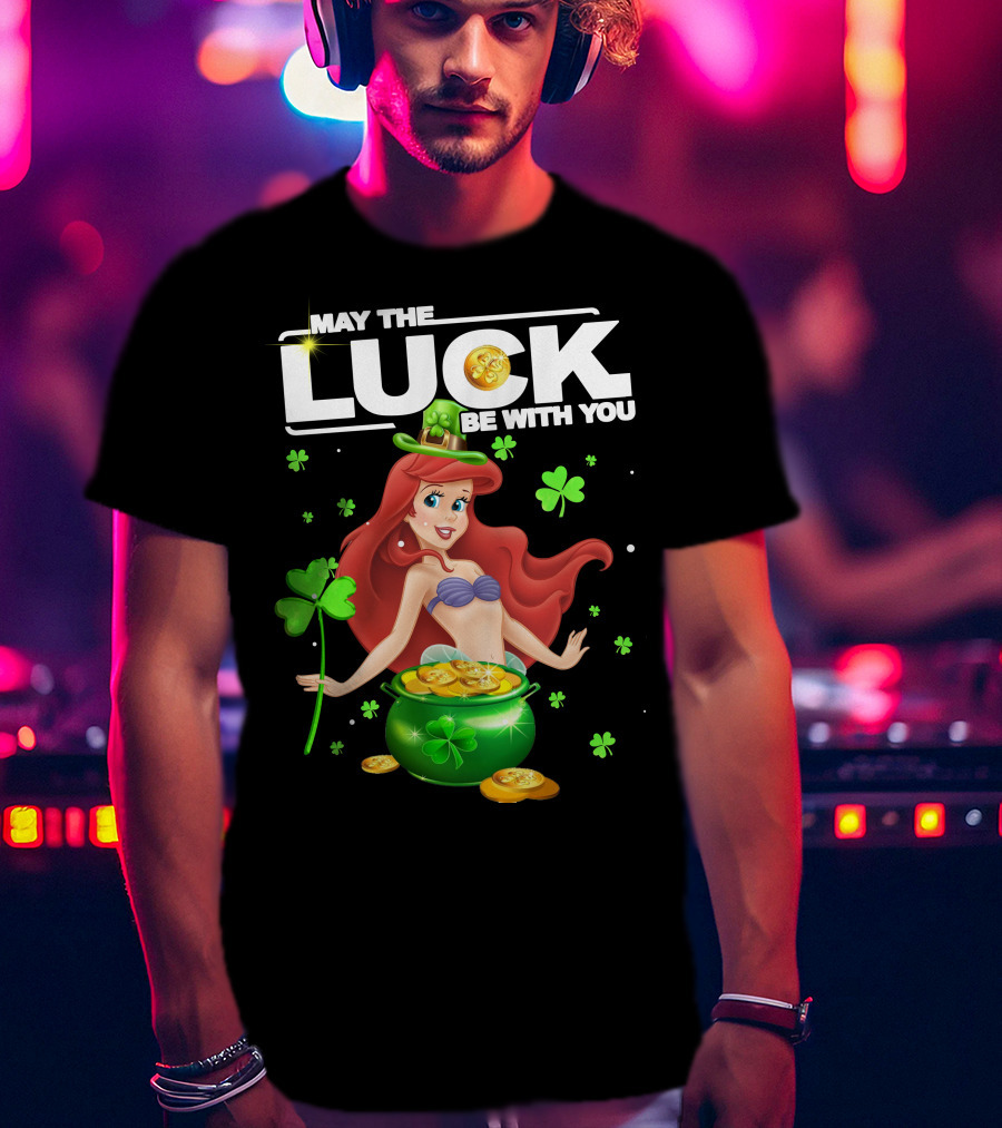 May The Luck Be With You Ariel Coins Clover T-Shirt