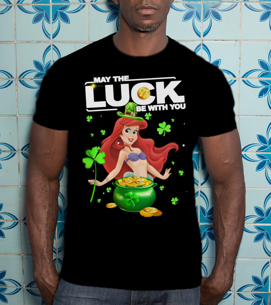May The Luck Be With You Ariel Coins Clover T-Shirt