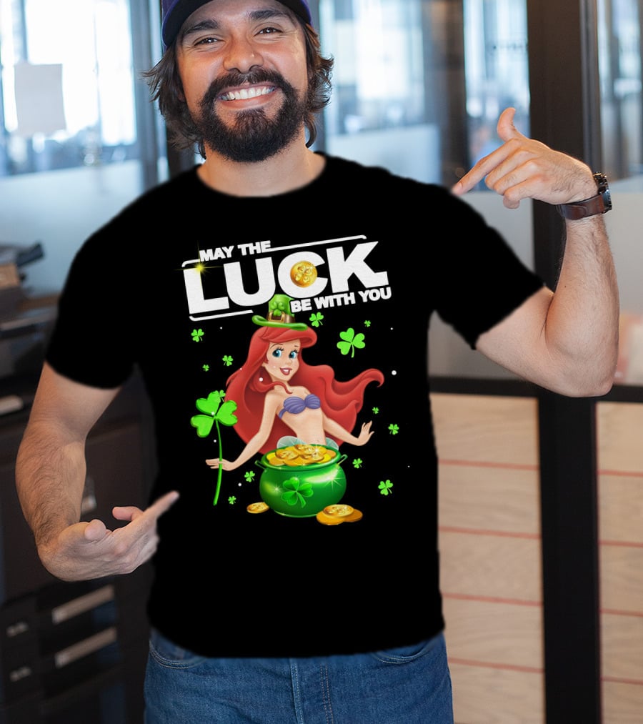 May The Luck Be With You Ariel Coins Clover T-Shirt