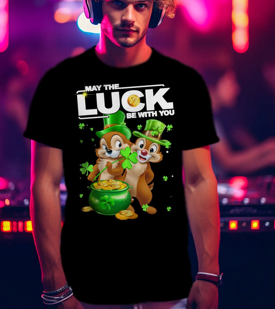 May The Luck Be With You Chip Dale Pot Of Gold T-Shirt