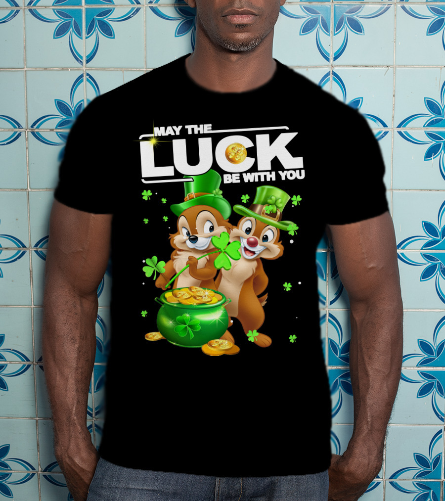 May The Luck Be With You Chip Dale Pot Of Gold T-Shirt