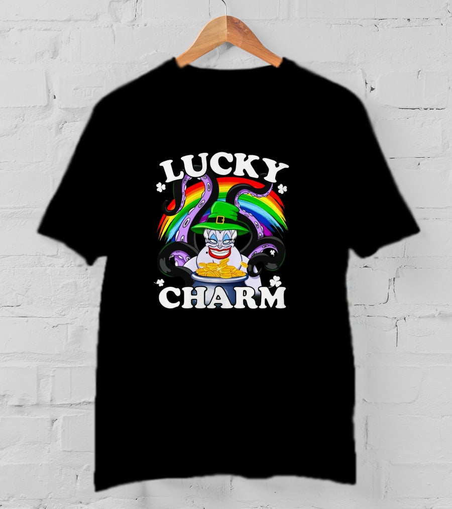 Lucky Charm Villains Patrick's Day Rainbow Tentacles Coins T-Shirt