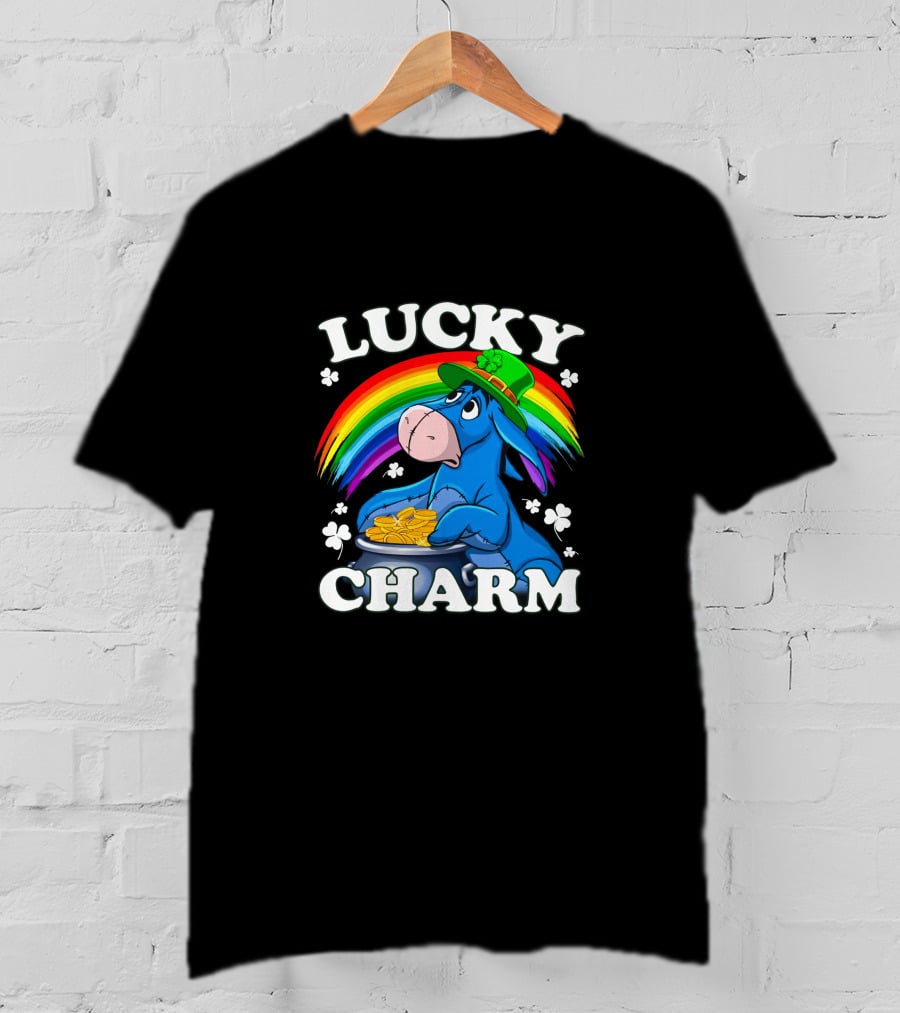 Lucky Charm Eeyore Rainbow Coins T-Shirt