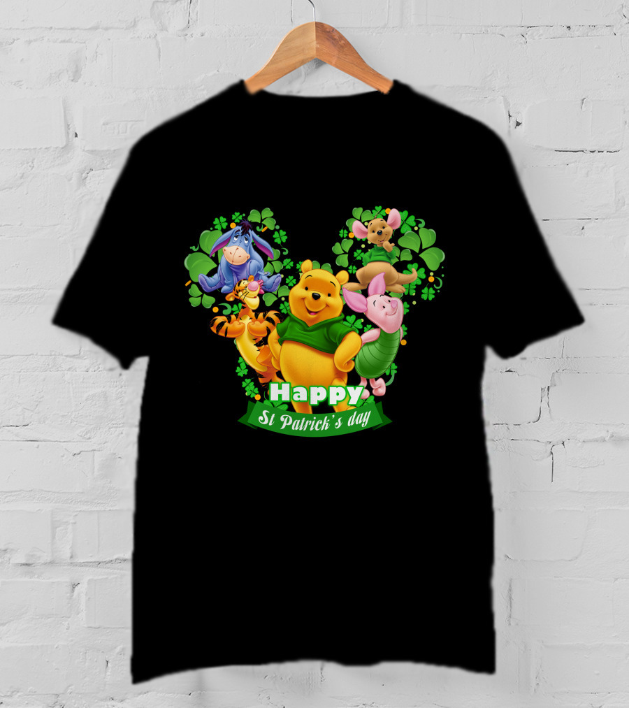 Happy St Patrick's Day Winnie The Pooh And Friends T-Shirt