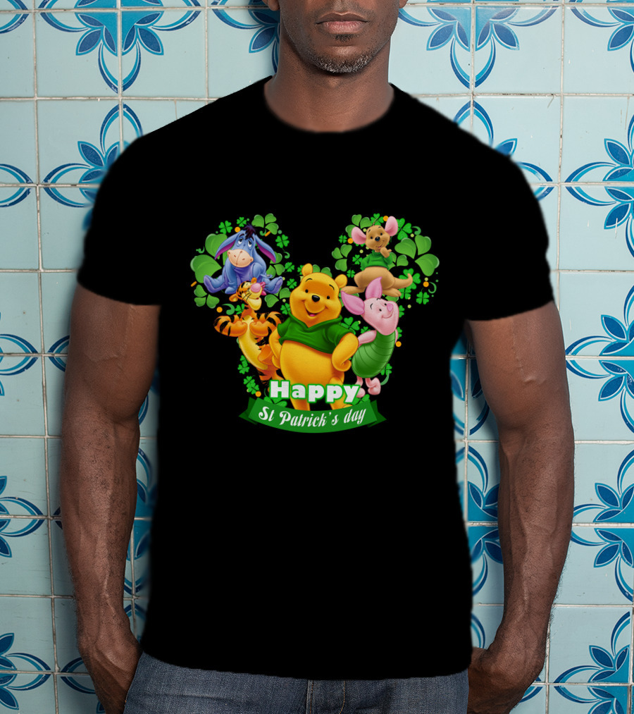 Happy St Patrick's Day Winnie The Pooh And Friends T-Shirt