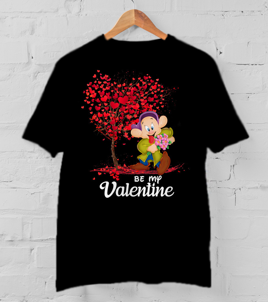 Be My Valentine Dopey Hearts Tree Bouquet T-Shirt