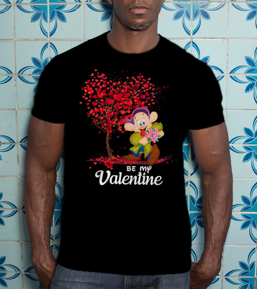 Be My Valentine Dopey Hearts Tree Bouquet T-Shirt