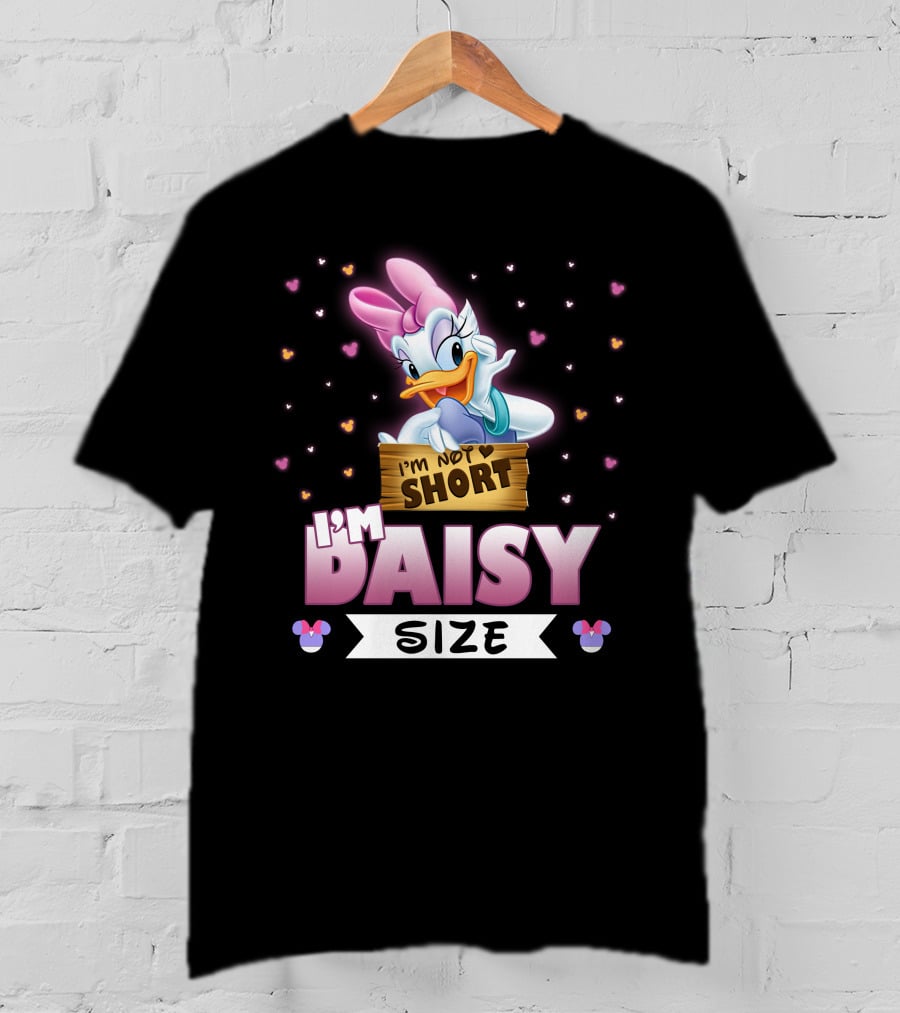I'M NOT SHORT I'M DAISY SIZE Disney Hearts Bows T-Shirt