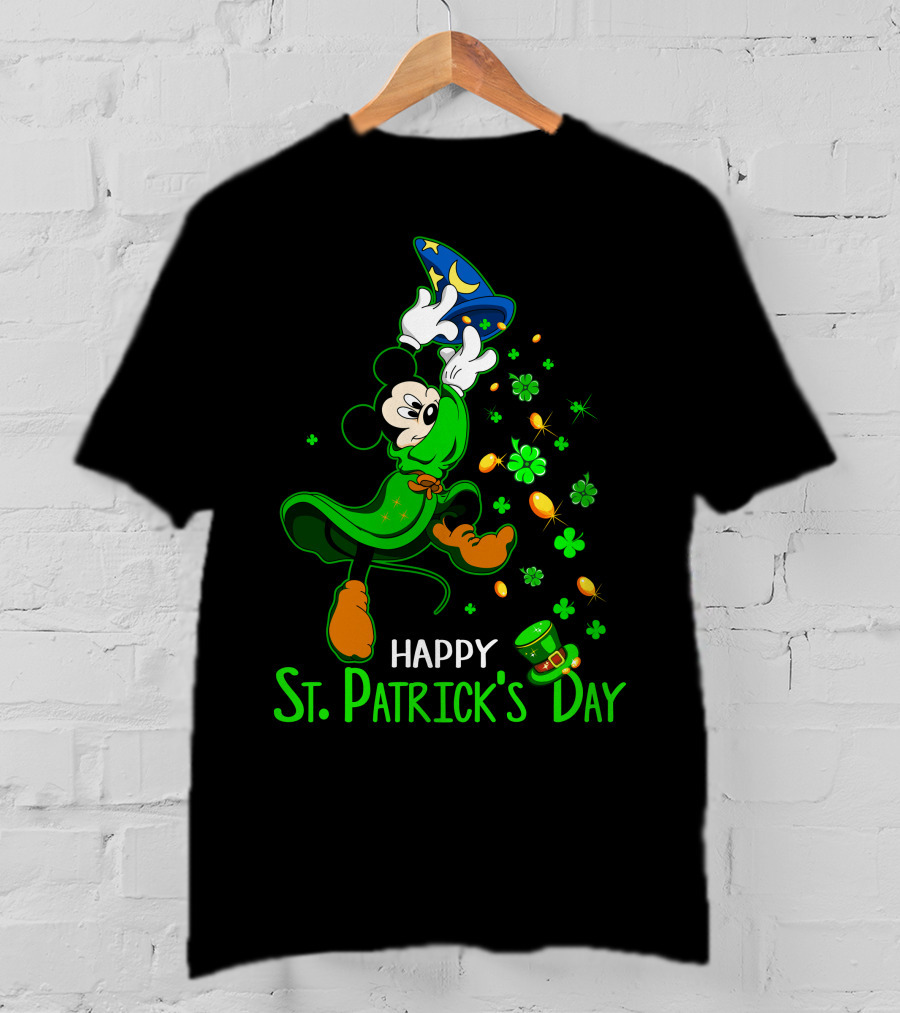 Mickey Mouse Fantasia Happy St. Patrick's Day T-Shirt