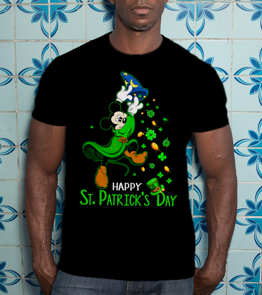 Mickey Mouse Fantasia Happy St. Patrick's Day T-Shirt