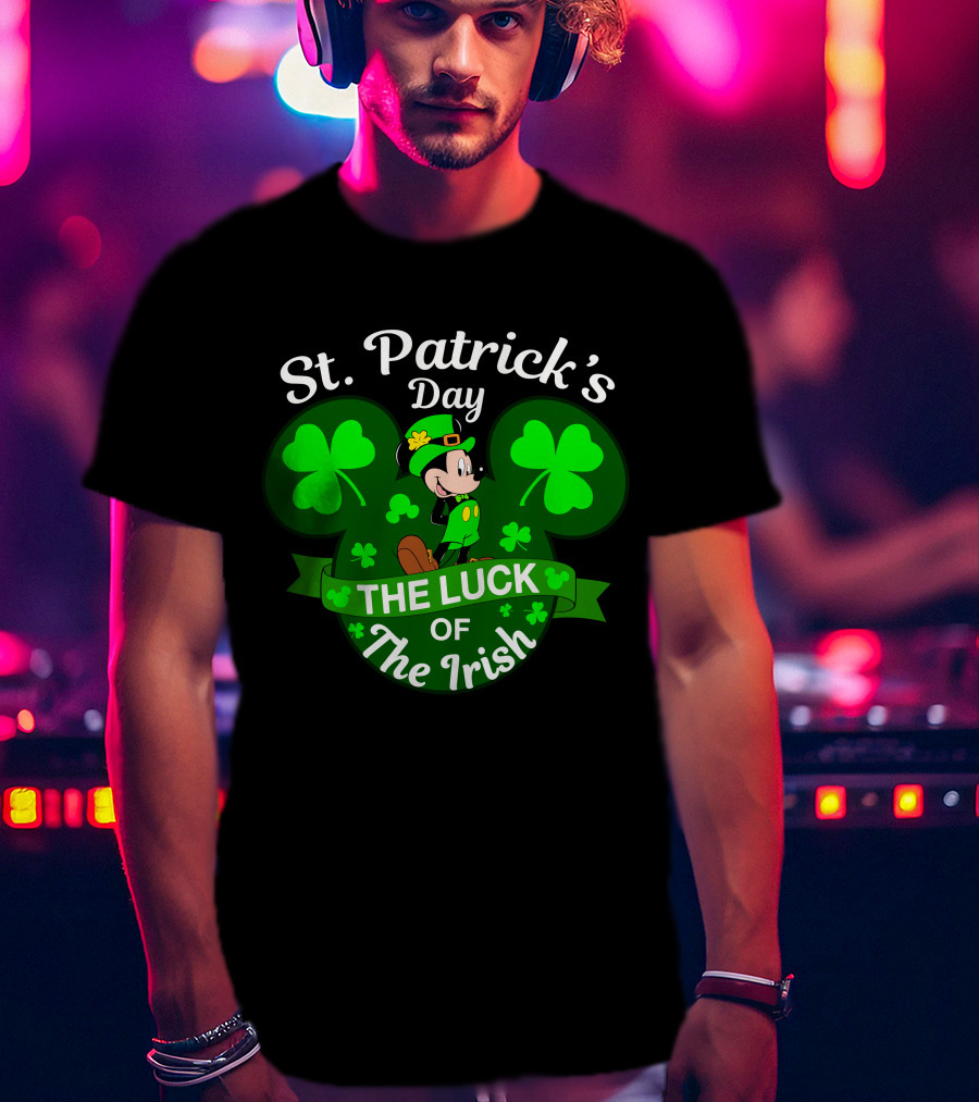 St. Patrick's Day Mickey The Luck Of The Irish T-Shirt