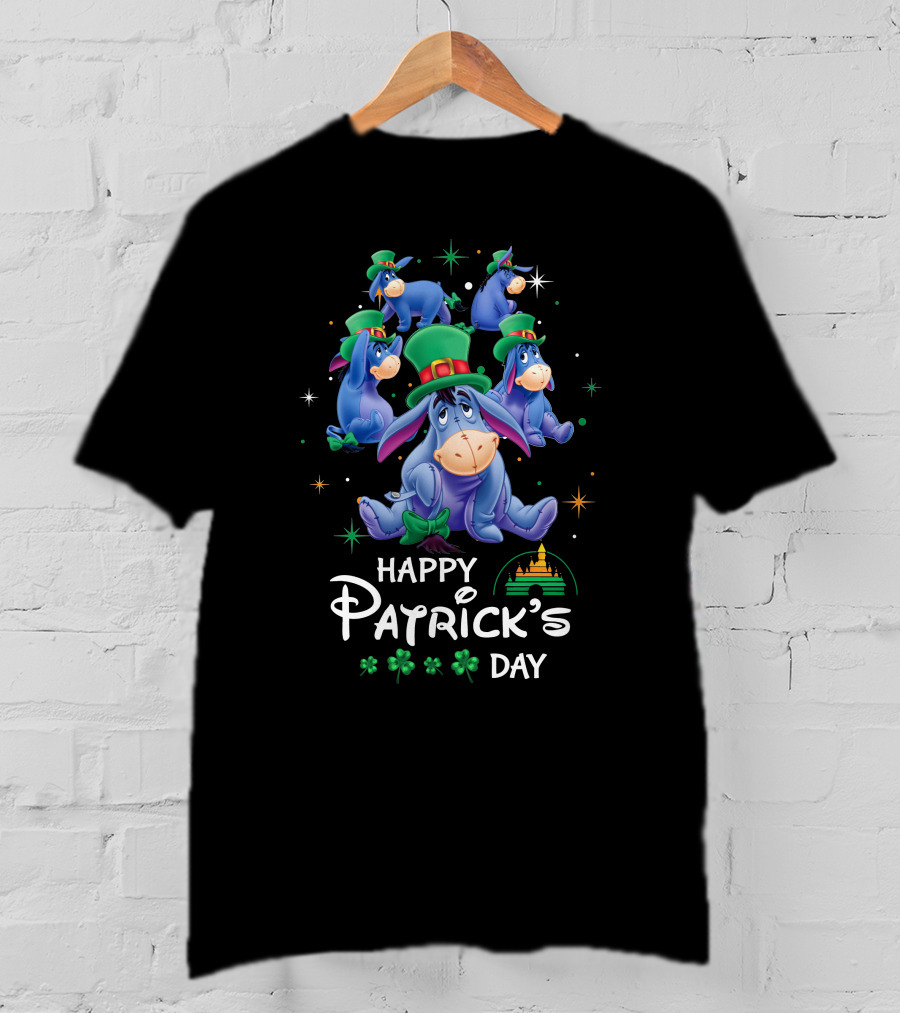 Happy Patrick's Day Eeyore With Clover Animation T-Shirt