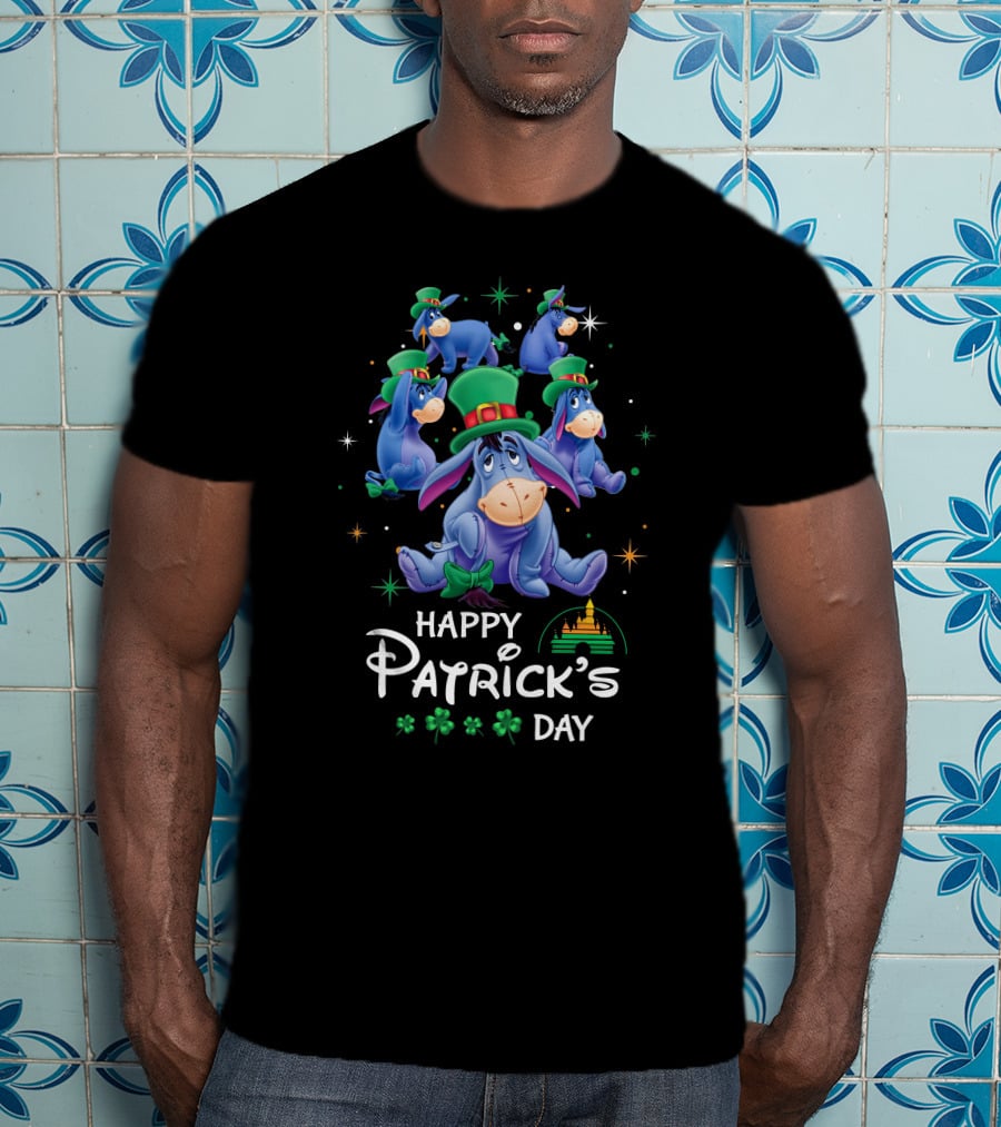 Happy Patrick's Day Eeyore With Clover Animation T-Shirt