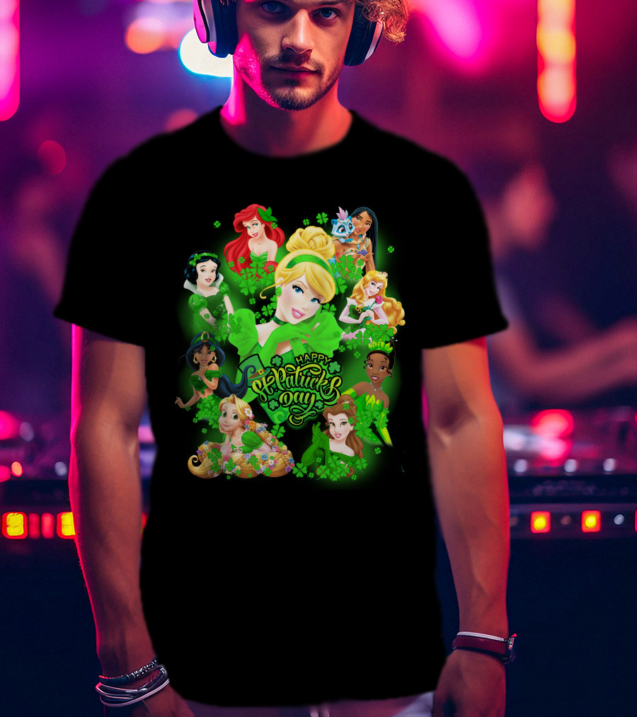 Happy St. Patrick's Day Disney Princesses T-Shirt