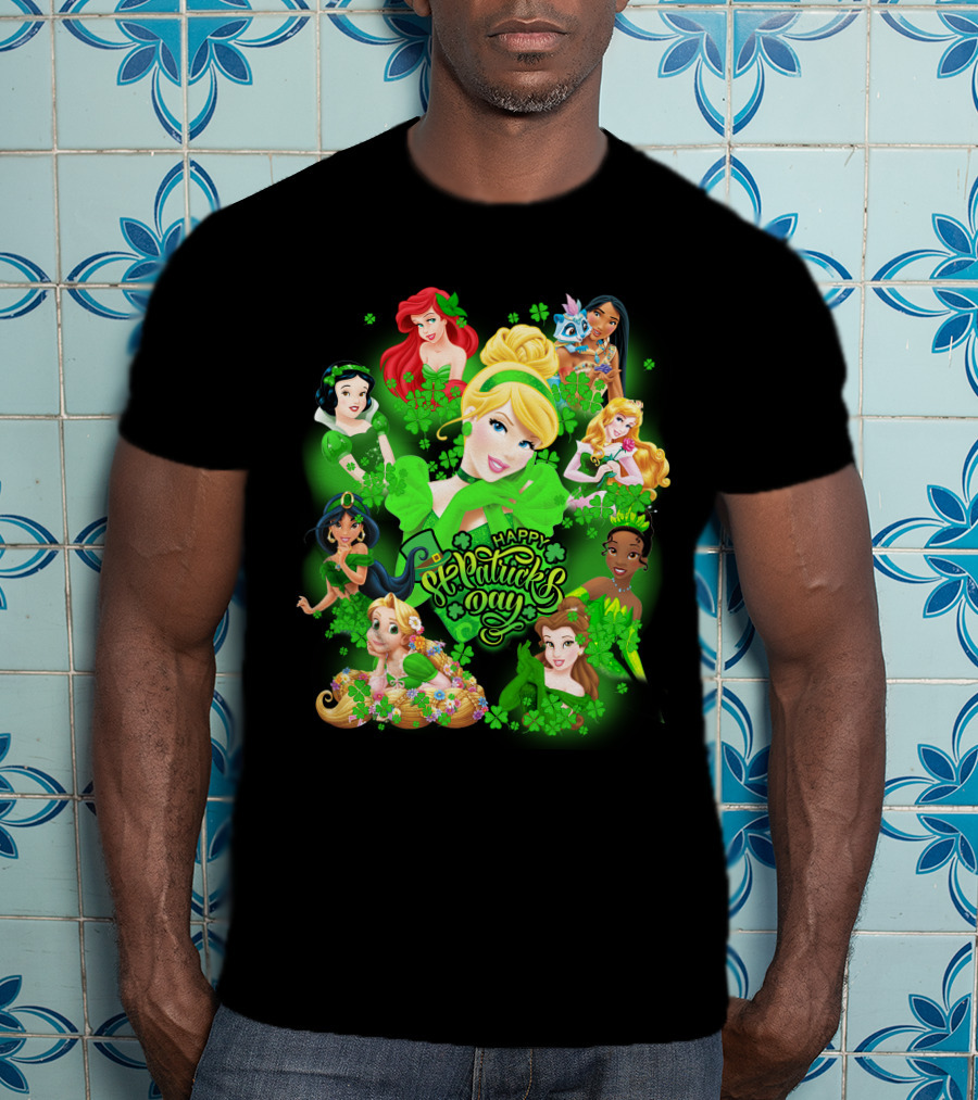 Happy St. Patrick's Day Disney Princesses T-Shirt