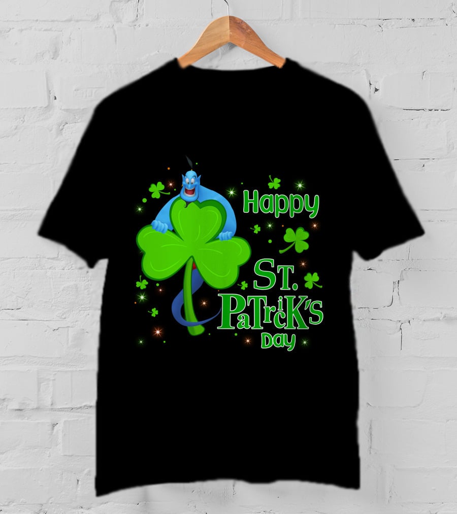 Happy St. Patrick's Day Genie Shamrock T-Shirt