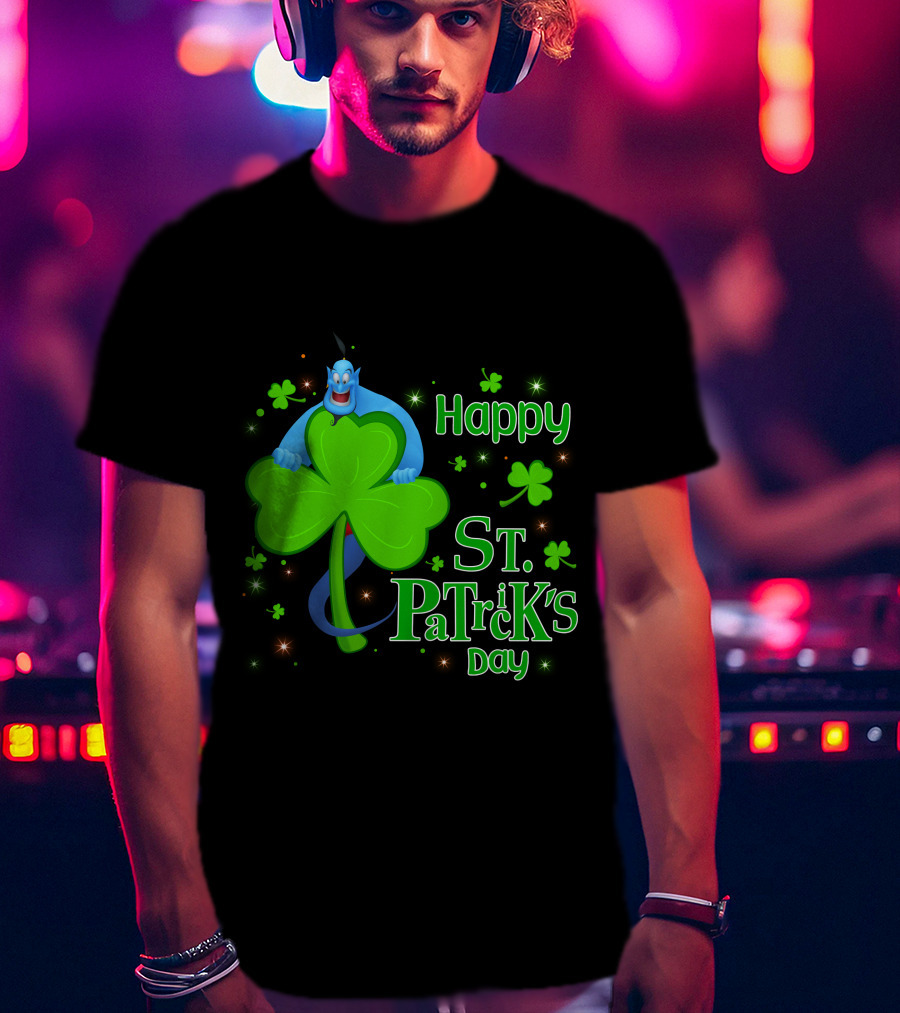 Happy St. Patrick's Day Genie Shamrock T-Shirt