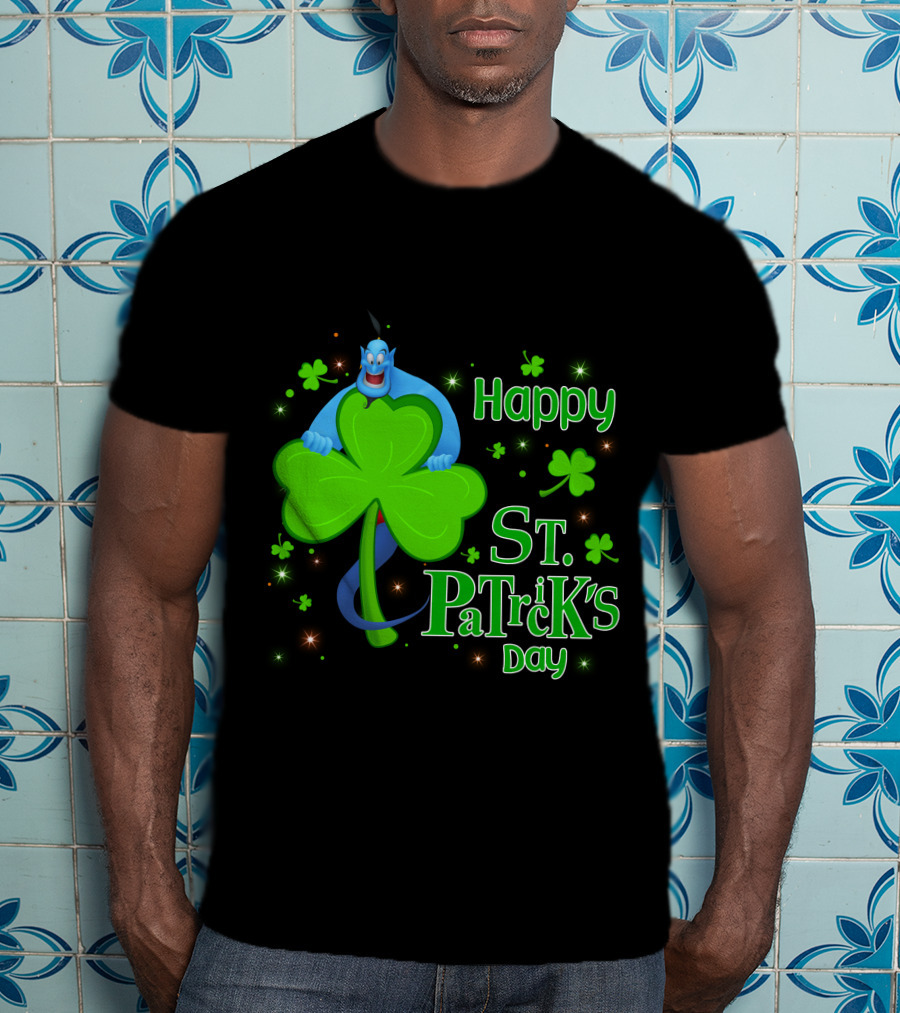 Happy St. Patrick's Day Genie Shamrock T-Shirt