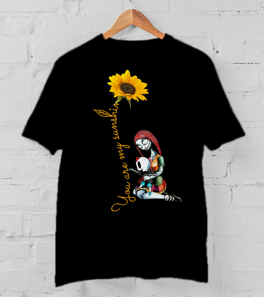 You Are My Sunshine Sunflower With Embracing Couple T-Shirt