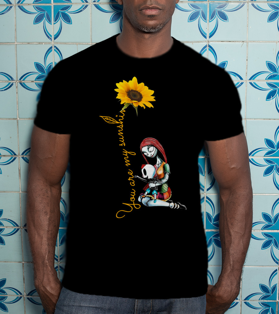 You Are My Sunshine Sunflower With Embracing Couple T-Shirt