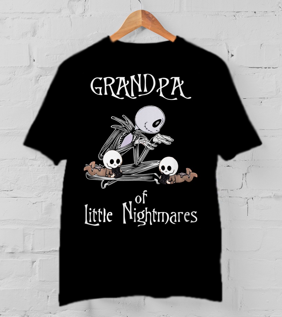 GRANDPA Of Little Nightmares Vintage Skeleton And Skulls T-Shirt