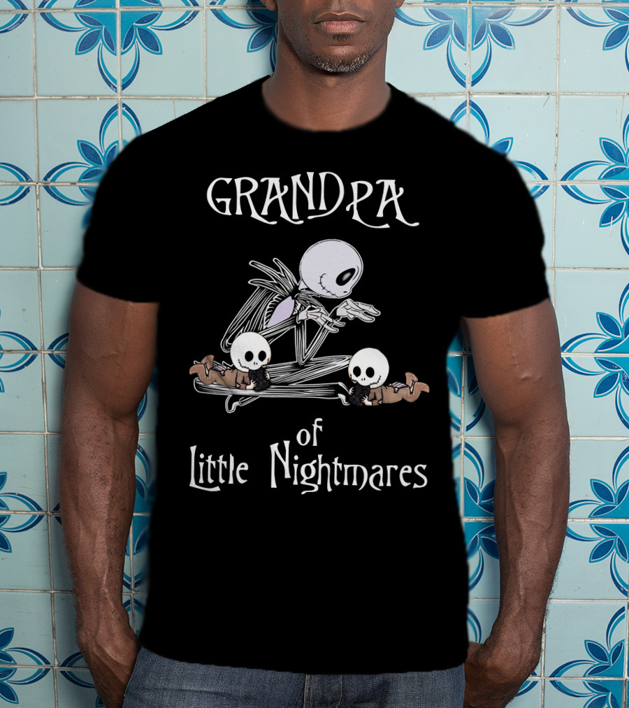 GRANDPA Of Little Nightmares Vintage Skeleton And Skulls T-Shirt