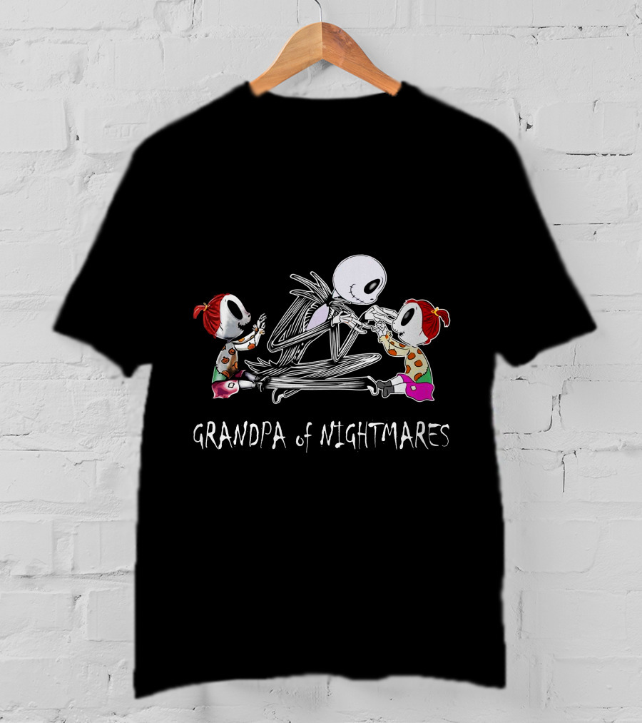 Grandpa Of Nightmares With Two Girls Iconic T-Shirt