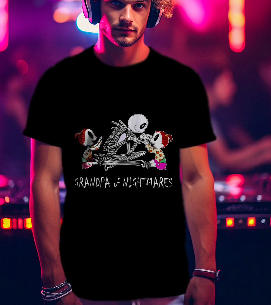 Grandpa Of Nightmares With Two Girls Iconic T-Shirt
