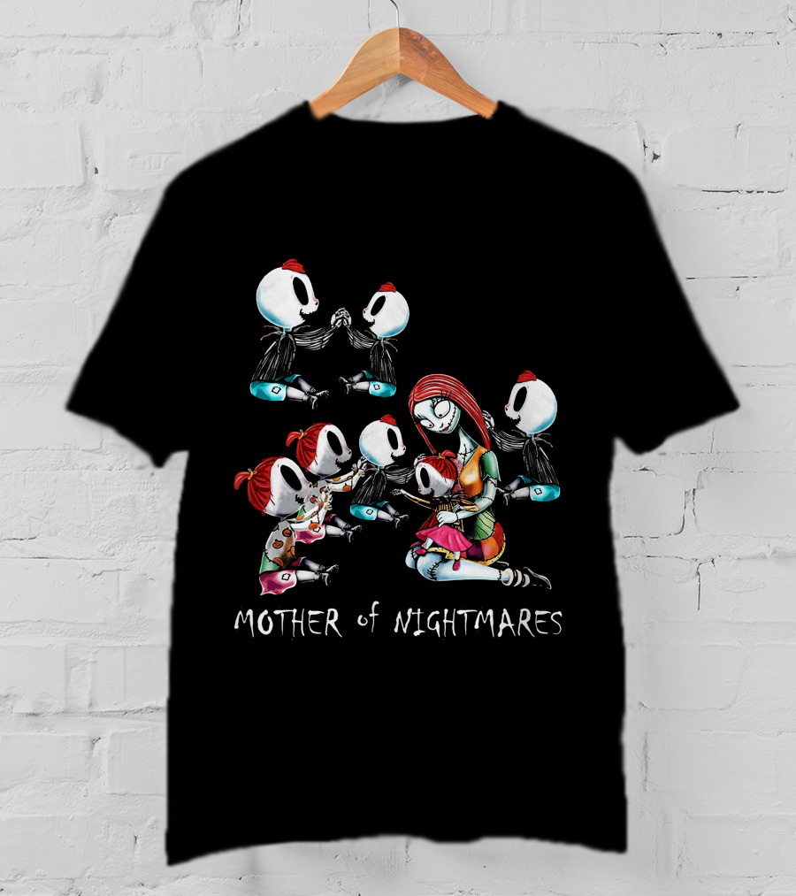 Mother Of Nightmares 4 Boys 3 Girls Halloween Themed Family Scene T-Shirt