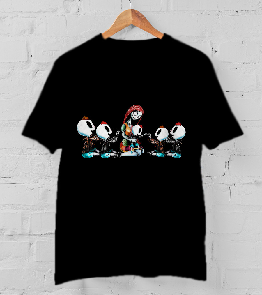 5 Boys Mother Of Nightmares With Skeleton Characters T-Shirt