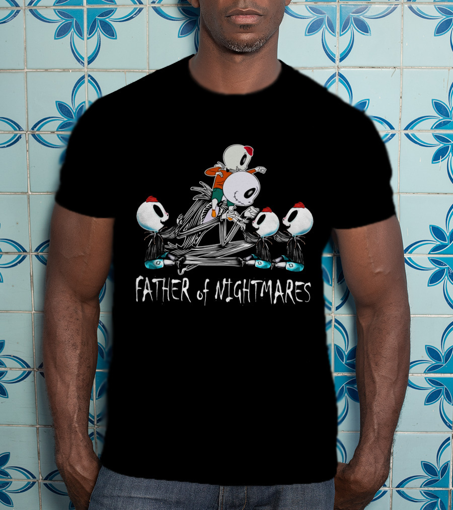 Father Of Nightmares Four Boys Skeleton Characters T-Shirt