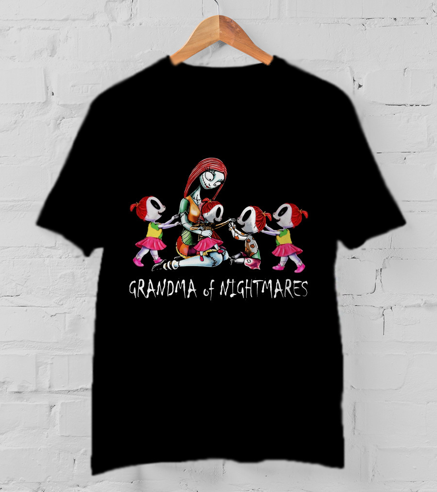Grandma Of Nightmares With Four Girls T-Shirt