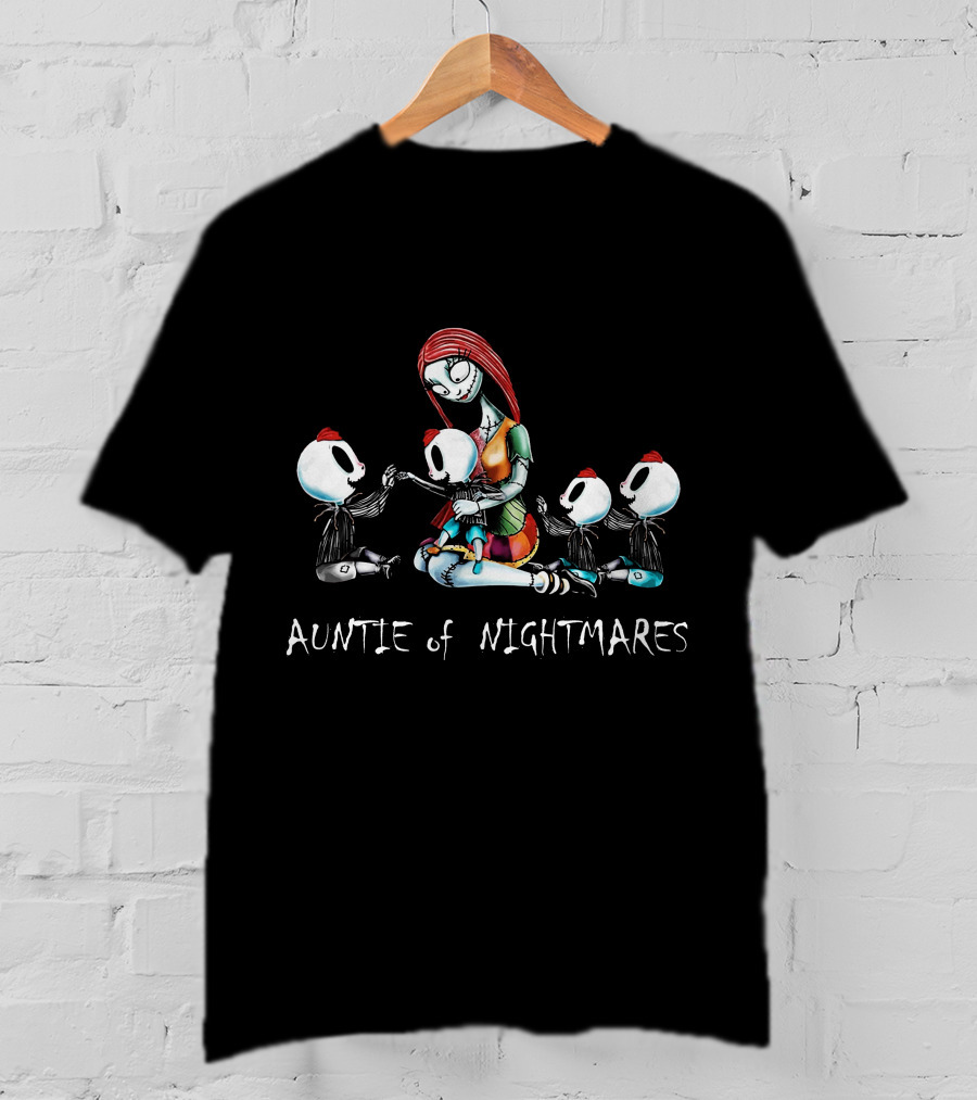 Auntie Of Nightmares With Four Skeleton Boys T-Shirt