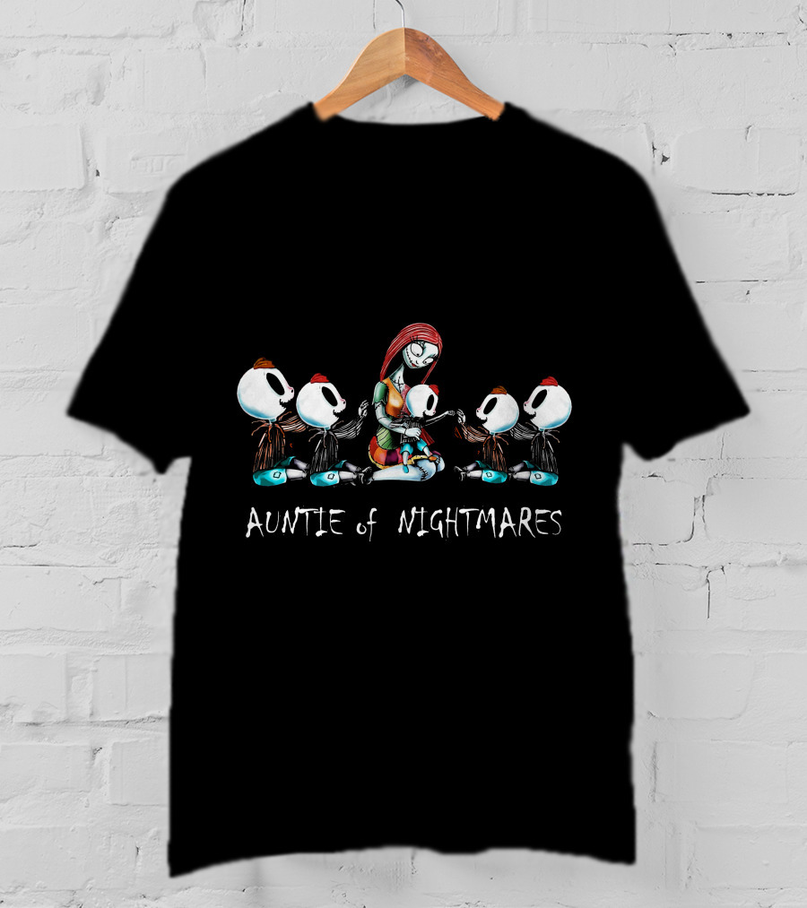 Auntie Of Nightmares Skeleton Boys Gathering T-Shirt