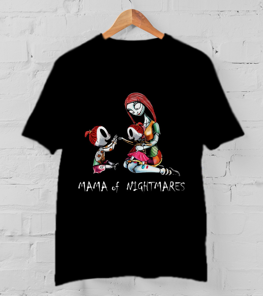 Mama Of Nightmares With Two Girls T-Shirt