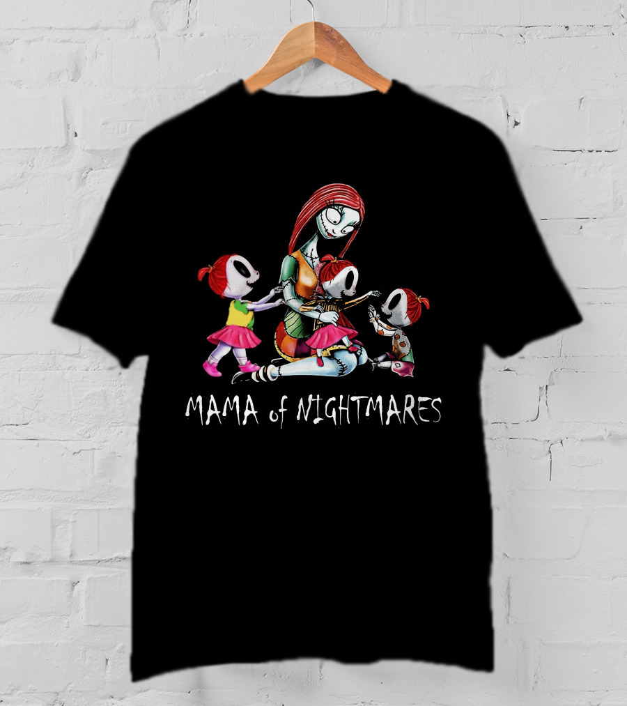 Mama Of Nightmares 3 Girls Tim Burton T-Shirt