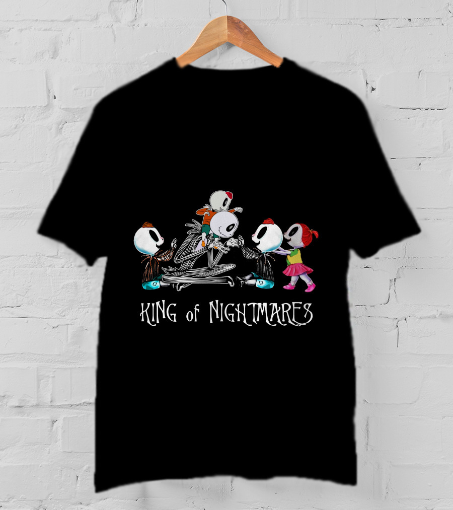 3 Boys And 1 Girl With Skeletons King Of Nightmares T-Shirt