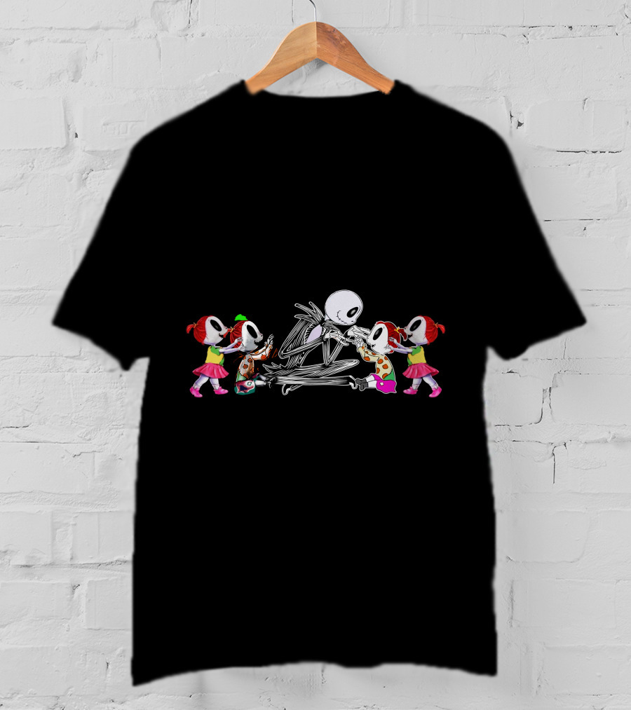 Jack And 4 Girls Skeleton Dance Party T-Shirt