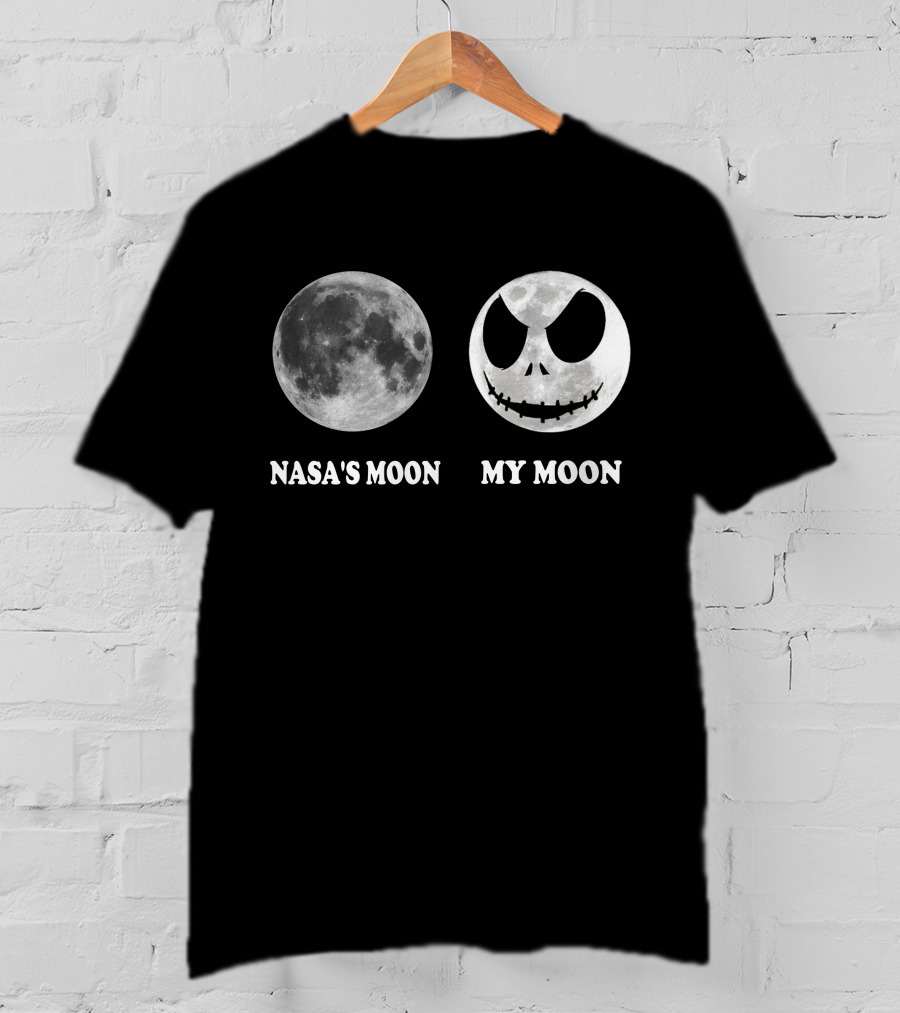 NASA's Moon My Moon Jack Skellington Face T-Shirt