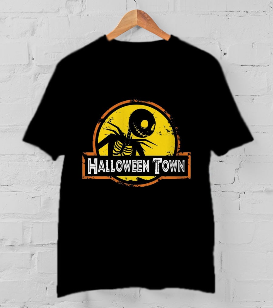 Halloween Town Skeleton Jack O'Lantern Moon T-Shirt
