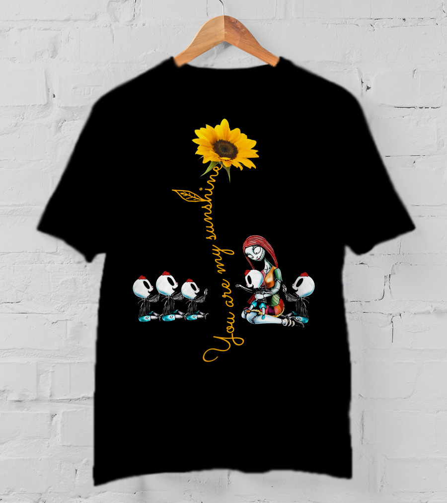 5 Boys You Are My Sunshine Skeleton Family Sunflower T-Shirt