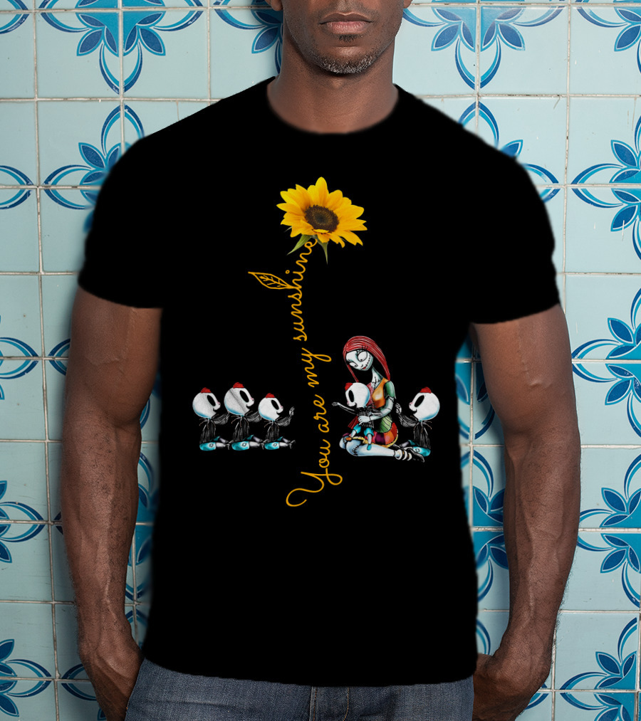 5 Boys You Are My Sunshine Skeleton Family Sunflower T-Shirt