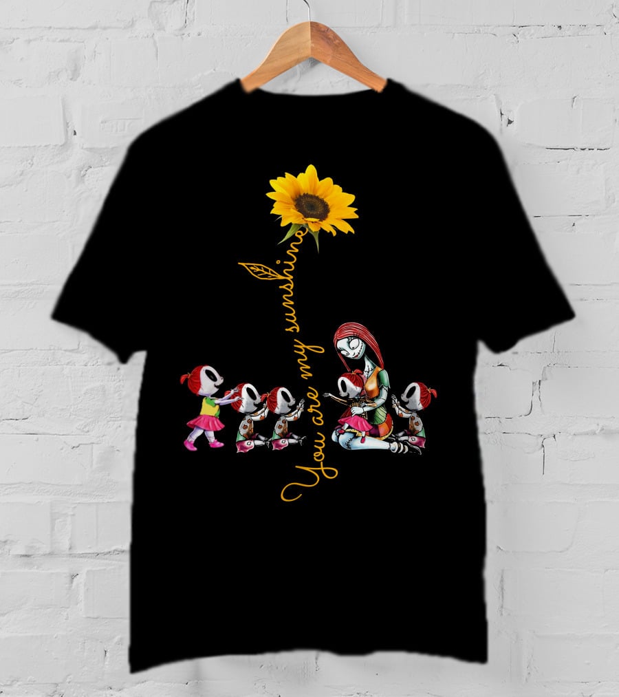 5 Girls You Are My Sunshine Sunflower Skeletons T-Shirt