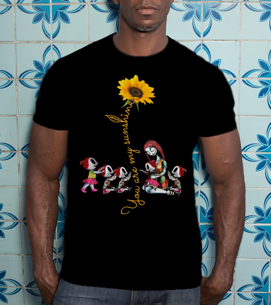 5 Girls You Are My Sunshine Sunflower Skeletons T-Shirt
