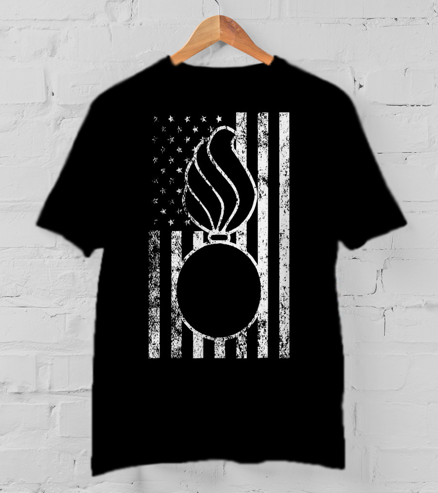 Air Force Ammo Pisspot Distressed American Flag Merica T-Shirt