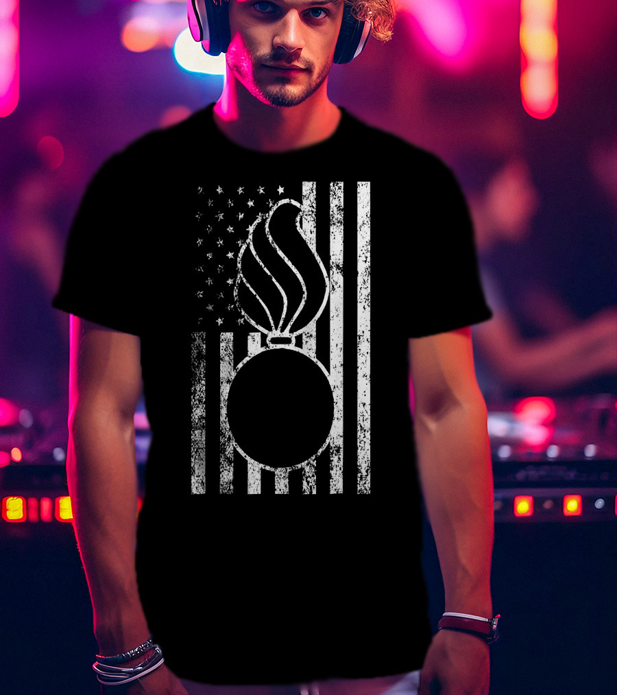 Air Force Ammo Pisspot Distressed American Flag Merica T-Shirt
