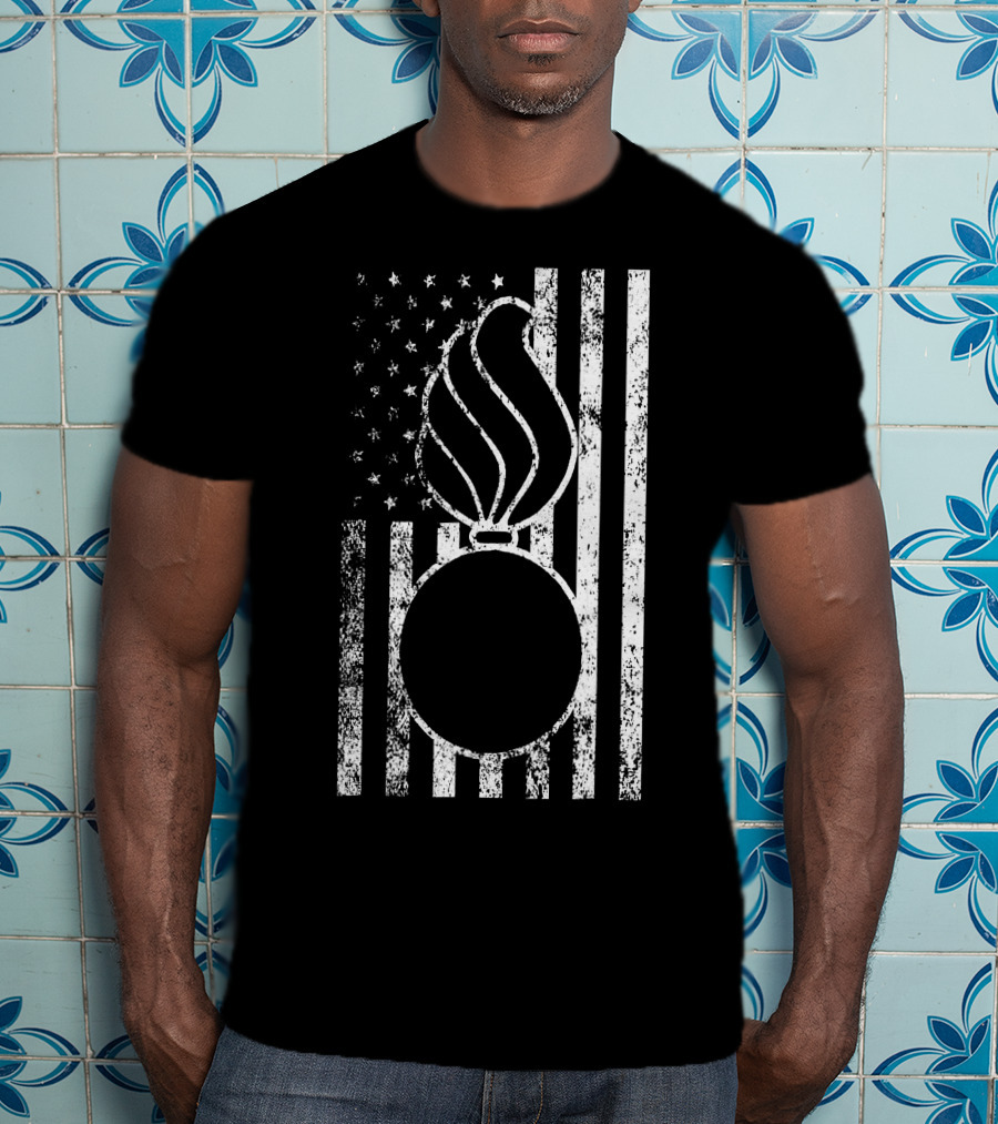 Air Force Ammo Pisspot Distressed American Flag Merica T-Shirt