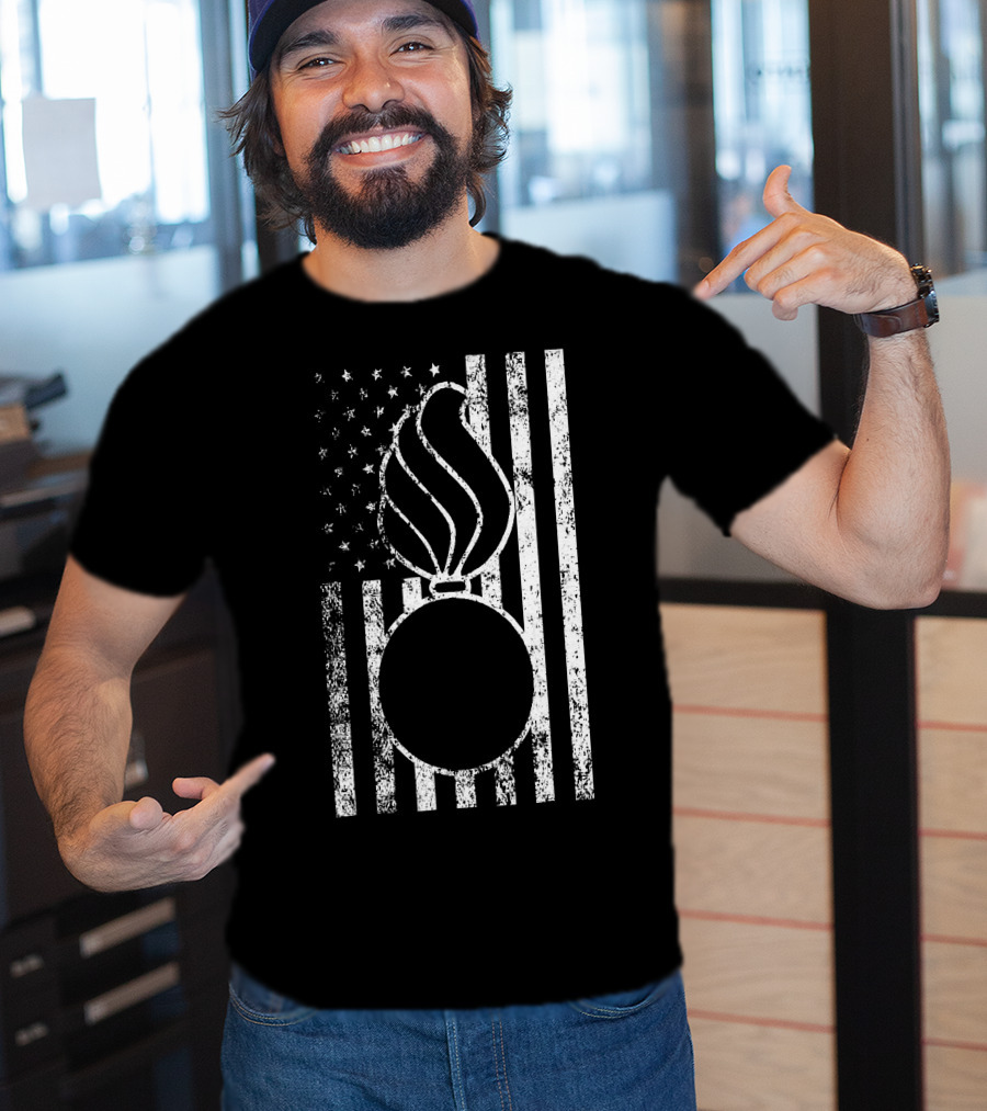 Air Force Ammo Pisspot Distressed American Flag Merica T-Shirt